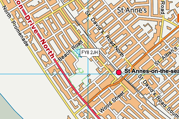 FY8 2JH map - OS VectorMap District (Ordnance Survey)