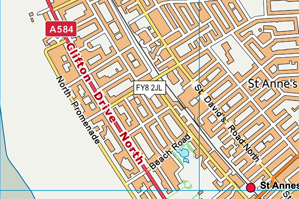 FY8 2JL map - OS VectorMap District (Ordnance Survey)