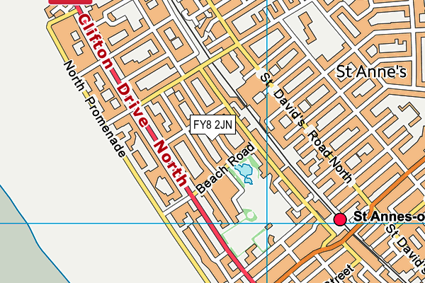 FY8 2JN map - OS VectorMap District (Ordnance Survey)