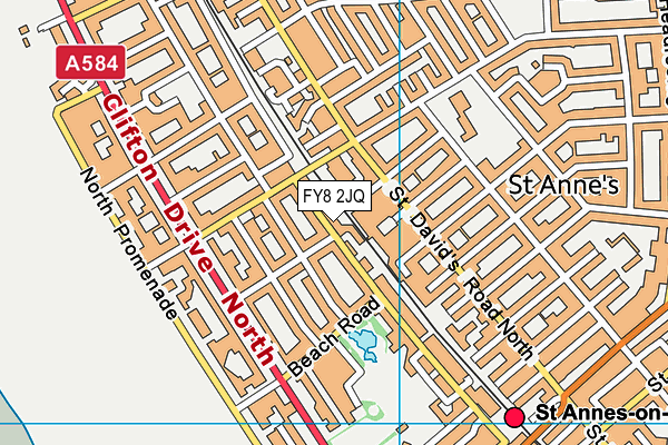 FY8 2JQ map - OS VectorMap District (Ordnance Survey)