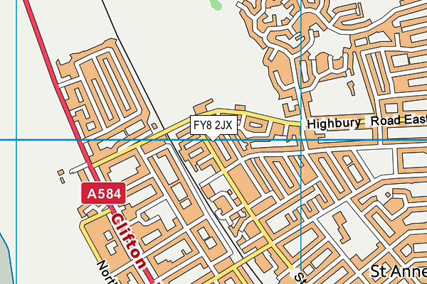 FY8 2JX map - OS VectorMap District (Ordnance Survey)