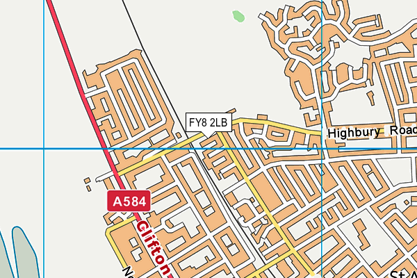 FY8 2LB map - OS VectorMap District (Ordnance Survey)