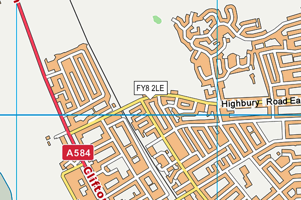 FY8 2LE map - OS VectorMap District (Ordnance Survey)