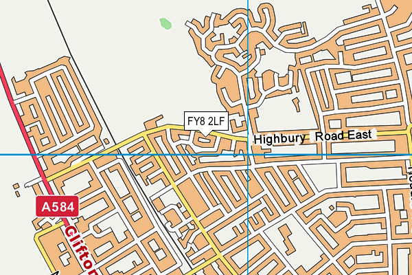 FY8 2LF map - OS VectorMap District (Ordnance Survey)