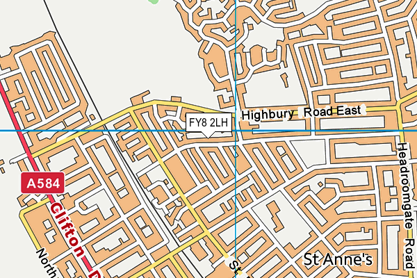 FY8 2LH map - OS VectorMap District (Ordnance Survey)