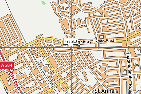 FY8 2LJ map - OS VectorMap District (Ordnance Survey)