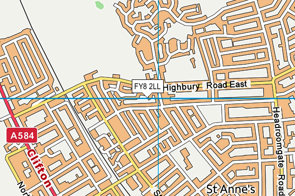 FY8 2LL map - OS VectorMap District (Ordnance Survey)
