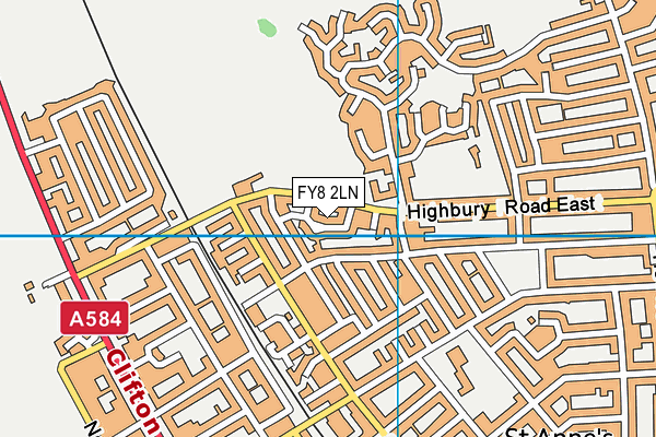 FY8 2LN map - OS VectorMap District (Ordnance Survey)