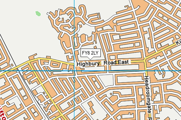 FY8 2LY map - OS VectorMap District (Ordnance Survey)