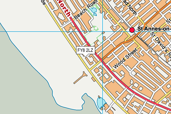 FY8 2LZ map - OS VectorMap District (Ordnance Survey)