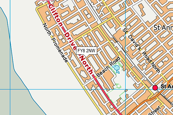 FY8 2NW map - OS VectorMap District (Ordnance Survey)