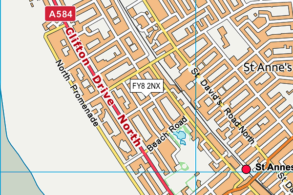FY8 2NX map - OS VectorMap District (Ordnance Survey)