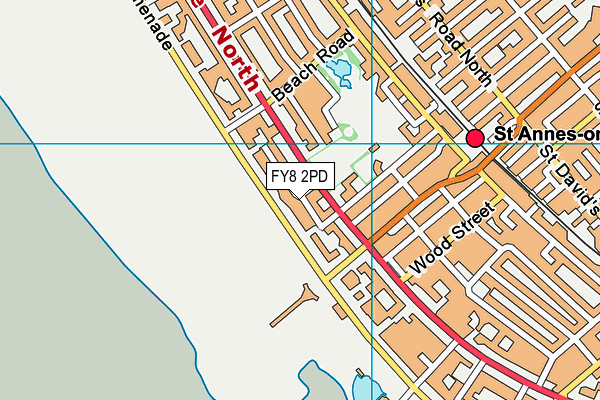 FY8 2PD map - OS VectorMap District (Ordnance Survey)