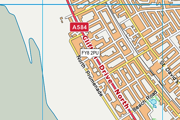 FY8 2PU map - OS VectorMap District (Ordnance Survey)