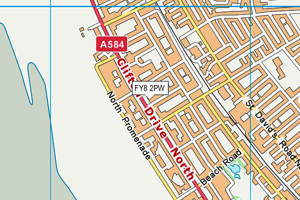 FY8 2PW map - OS VectorMap District (Ordnance Survey)