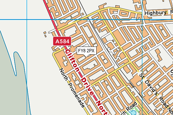 FY8 2PX map - OS VectorMap District (Ordnance Survey)