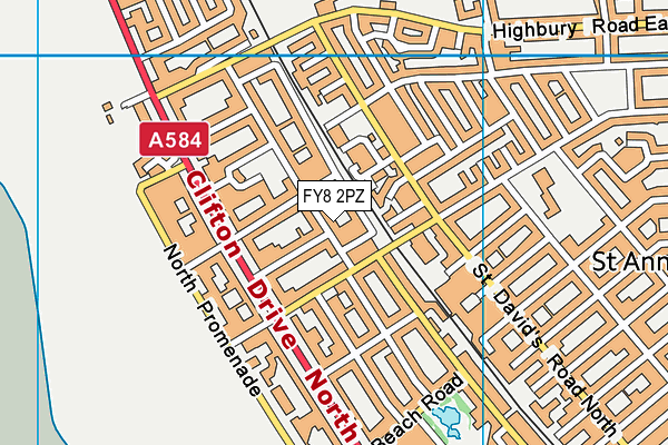 FY8 2PZ map - OS VectorMap District (Ordnance Survey)