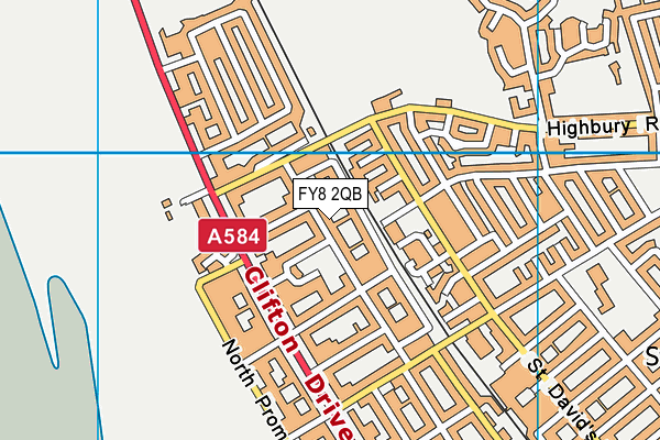FY8 2QB map - OS VectorMap District (Ordnance Survey)