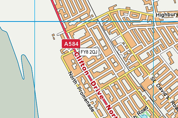 FY8 2QJ map - OS VectorMap District (Ordnance Survey)