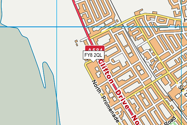 FY8 2QL map - OS VectorMap District (Ordnance Survey)