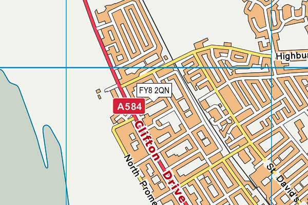 FY8 2QN map - OS VectorMap District (Ordnance Survey)