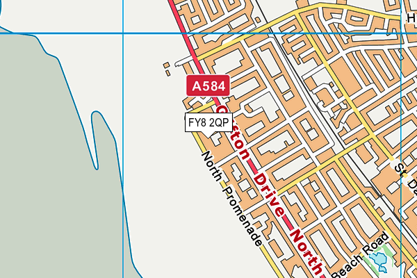 FY8 2QP map - OS VectorMap District (Ordnance Survey)