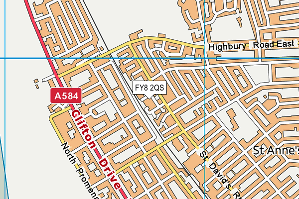 FY8 2QS map - OS VectorMap District (Ordnance Survey)