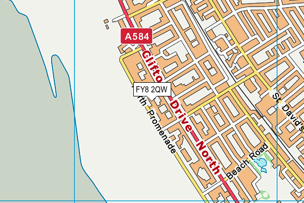 FY8 2QW map - OS VectorMap District (Ordnance Survey)