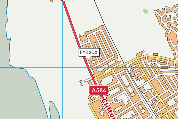 FY8 2QX map - OS VectorMap District (Ordnance Survey)