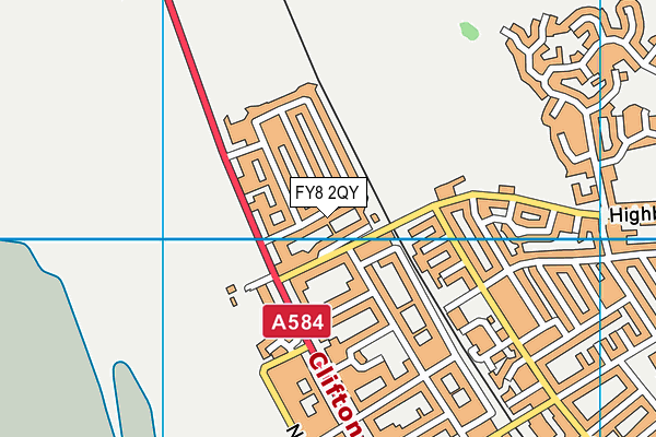 FY8 2QY map - OS VectorMap District (Ordnance Survey)