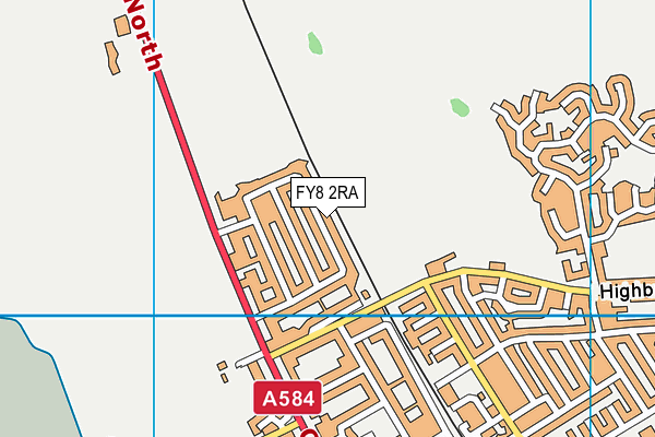 FY8 2RA map - OS VectorMap District (Ordnance Survey)