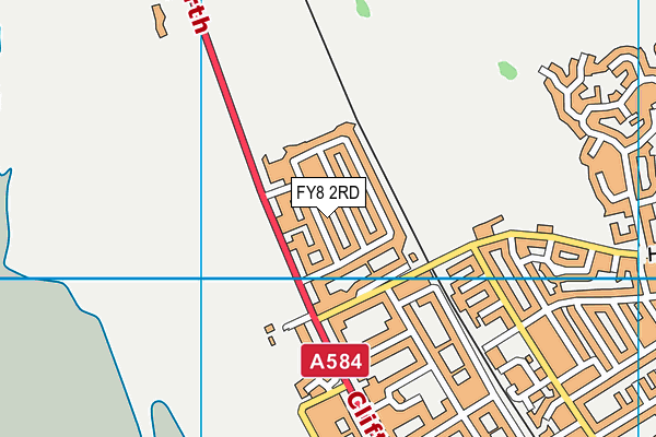 FY8 2RD map - OS VectorMap District (Ordnance Survey)