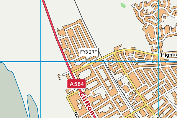 FY8 2RF map - OS VectorMap District (Ordnance Survey)
