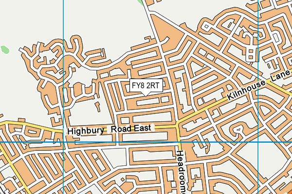 FY8 2RT map - OS VectorMap District (Ordnance Survey)