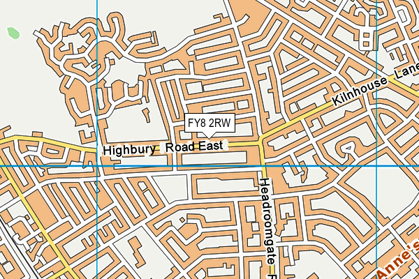 FY8 2RW map - OS VectorMap District (Ordnance Survey)