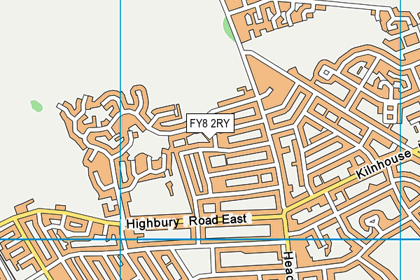 FY8 2RY map - OS VectorMap District (Ordnance Survey)