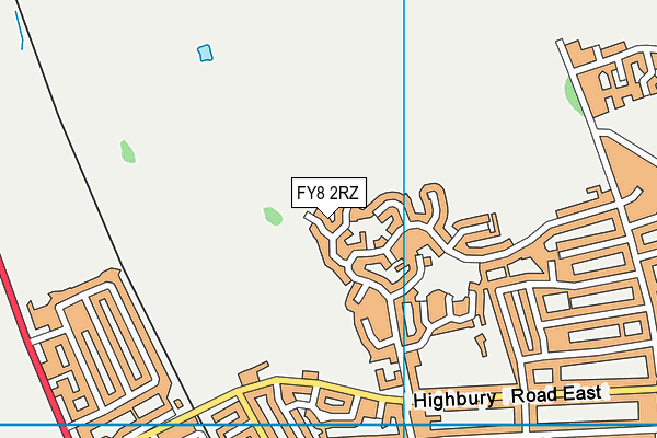 FY8 2RZ map - OS VectorMap District (Ordnance Survey)
