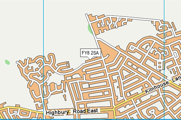 FY8 2SA map - OS VectorMap District (Ordnance Survey)
