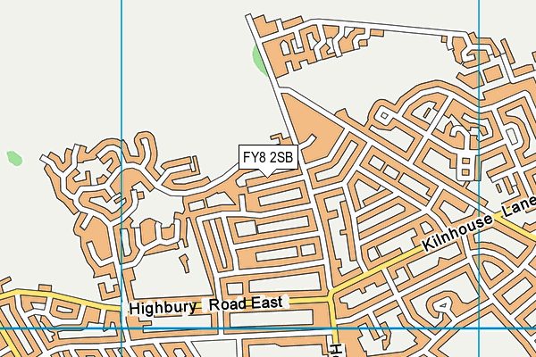 FY8 2SB map - OS VectorMap District (Ordnance Survey)