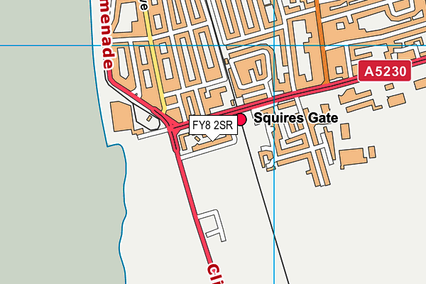 FY8 2SR map - OS VectorMap District (Ordnance Survey)