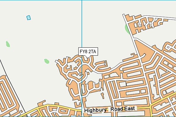 FY8 2TA map - OS VectorMap District (Ordnance Survey)