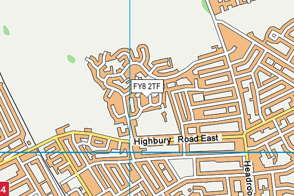 FY8 2TF map - OS VectorMap District (Ordnance Survey)