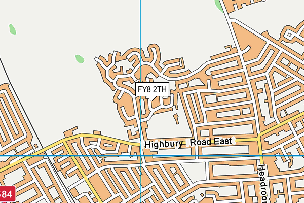 FY8 2TH map - OS VectorMap District (Ordnance Survey)