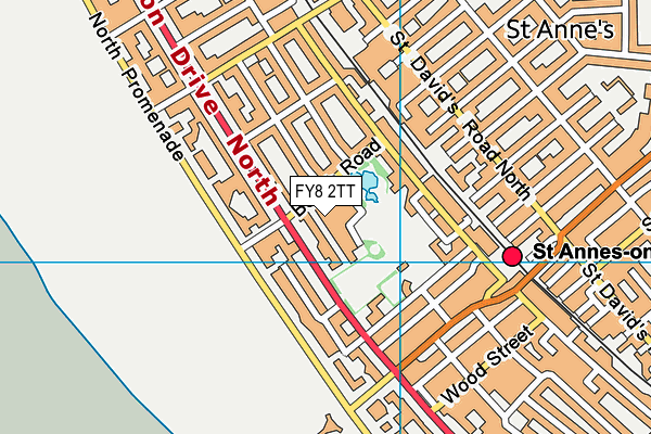 FY8 2TT map - OS VectorMap District (Ordnance Survey)