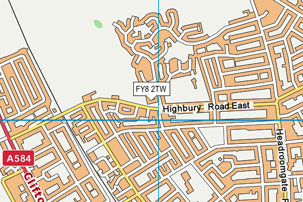 FY8 2TW map - OS VectorMap District (Ordnance Survey)