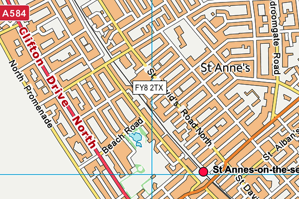 FY8 2TX map - OS VectorMap District (Ordnance Survey)