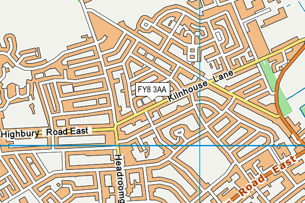 FY8 3AA map - OS VectorMap District (Ordnance Survey)