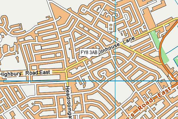 FY8 3AB map - OS VectorMap District (Ordnance Survey)