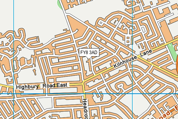 FY8 3AD map - OS VectorMap District (Ordnance Survey)