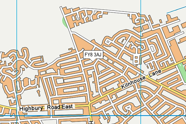 FY8 3AJ map - OS VectorMap District (Ordnance Survey)